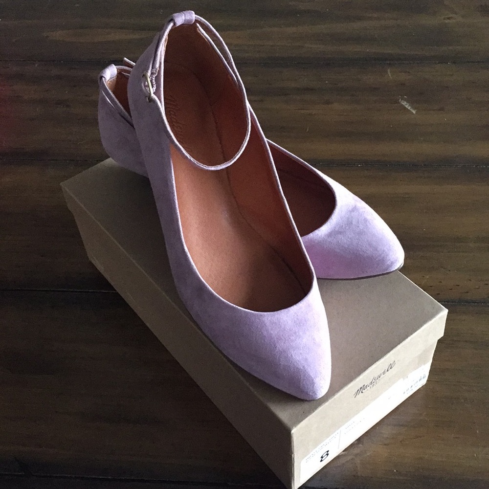 Madewell Ankle Wrap Mini Wedge - Violet Haze